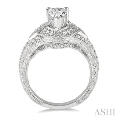 Pear Shape Semi-Mount Diamond Engagement Ring