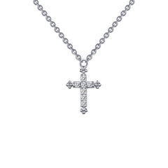 0.07 Ctw Cross Necklace