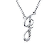 Letter J Pendant Necklace