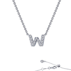 Letter W Pendant Necklace