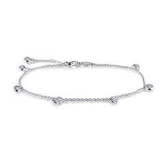 Bezel-Set Station Anklet