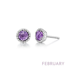 February Birthstone Earrings