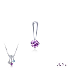 June Birthstone Love Pendant