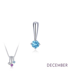 December Birthstone Love Pendant