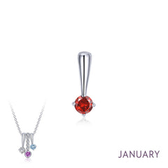 January Birthstone Love Pendant