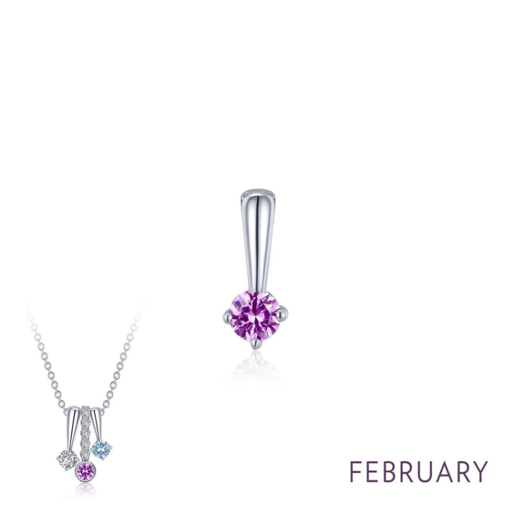 February Birthstone Love Pendant