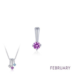 February Birthstone Love Pendant