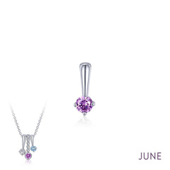 June Birthstone Love Pendant