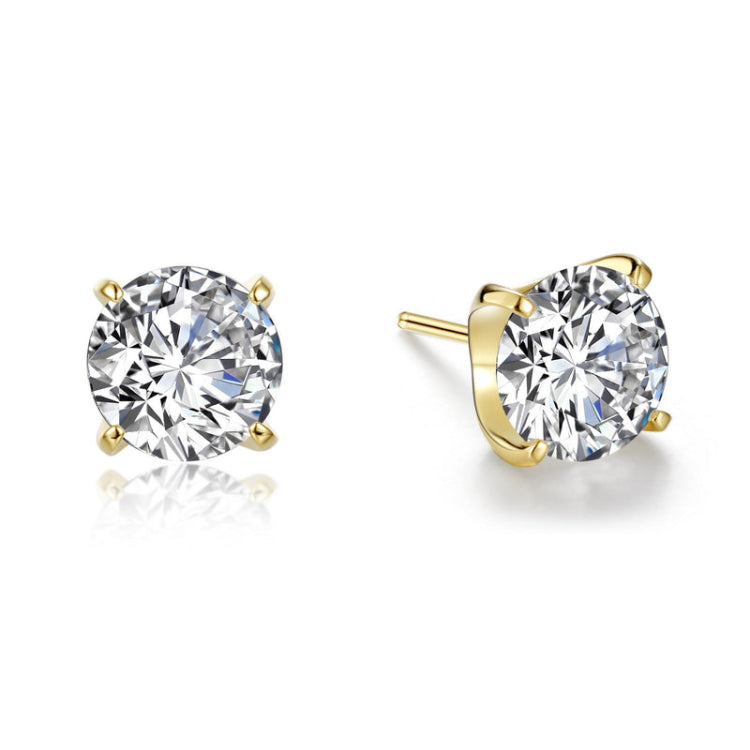 5 Ctw Solitaire Stud Earrings