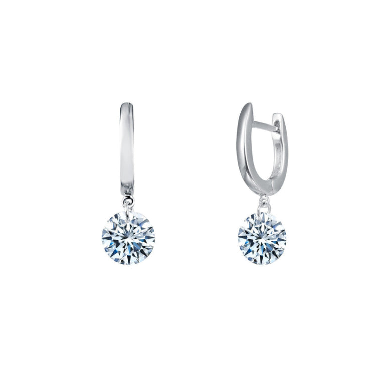 Frameless Drop Solitaire Earrings