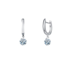 Frameless Drop Solitaire Earrings