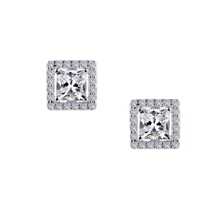 1.52 Ctw Halo Stud Earrings