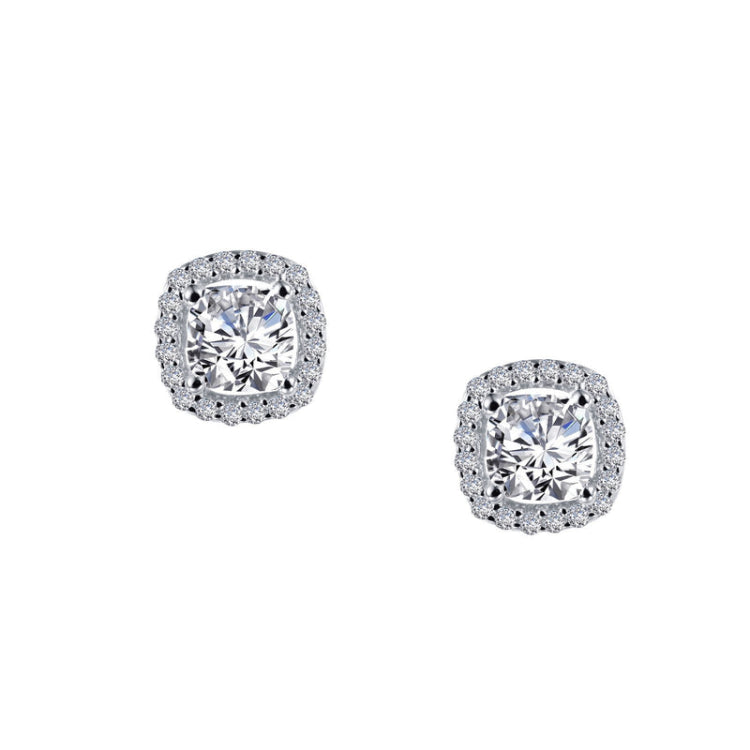 1.52 Ctw Halo Stud Earrings