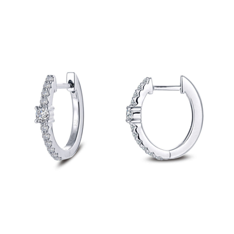 13 Mm X 15 Mm Oval Huggie Hoop Earrings