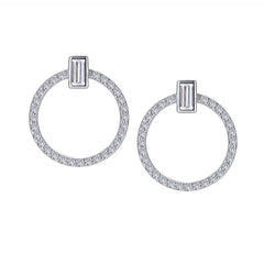 Open Circle Drop Earrings