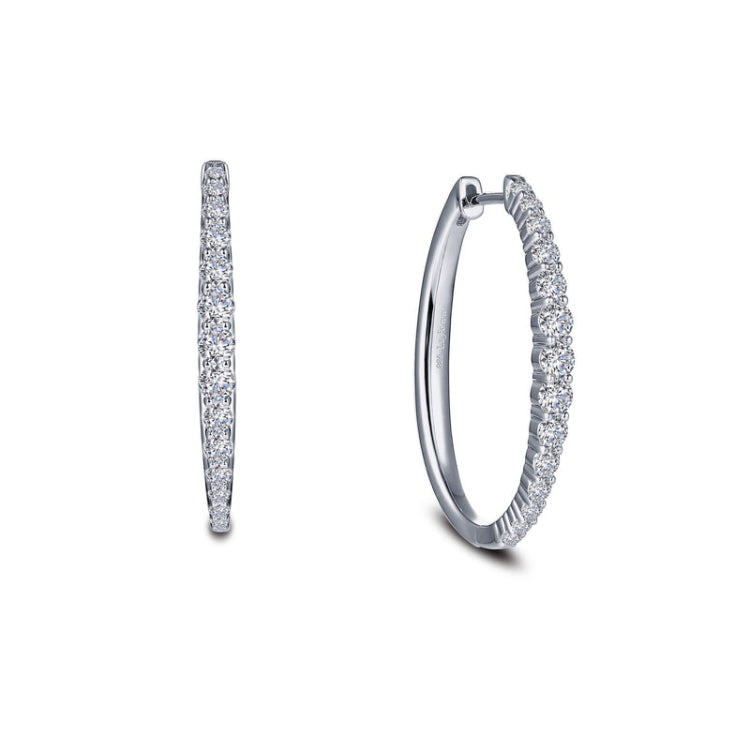 28.5 Mm X 23 Mm Oval Hoop Earrings