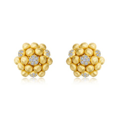 Cluster Button Earrings