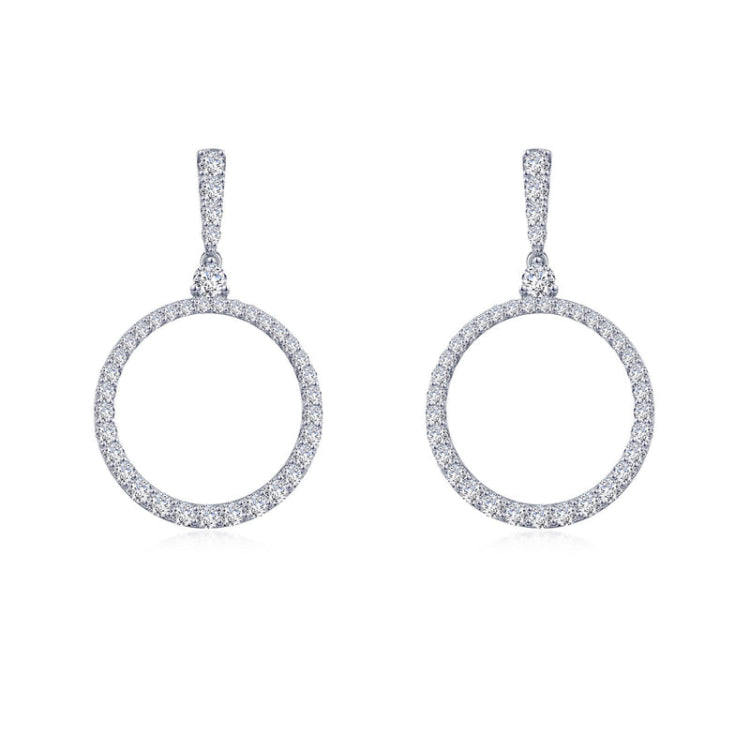 Open Circle Drop Earrings