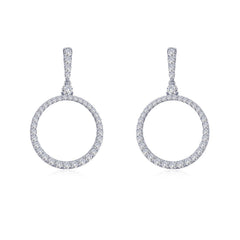 Open Circle Drop Earrings