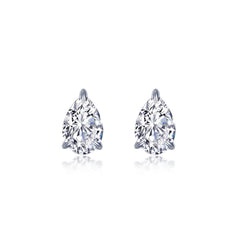 Pear-Shaped Solitaire Stud Earrings