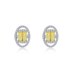 1.84 Ctw Halo Stud Earrings