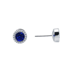 0.8 Ctw Halo Stud Earrings