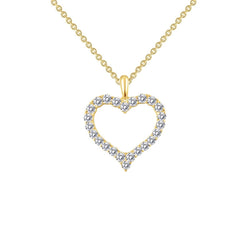 Open Heart Pendant Necklace