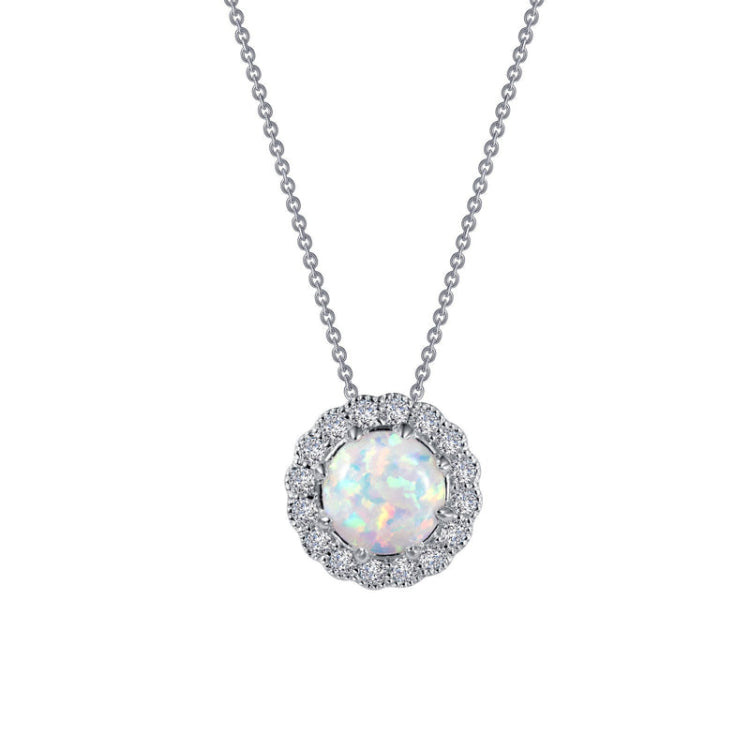 Classic Halo Pendant Necklace