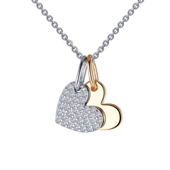 Heart Shadow Charm Pendant Necklace