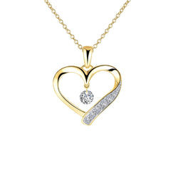 Open Heart Pendant Necklace