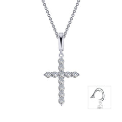 0.55 Ctw Cross Pendant Necklace