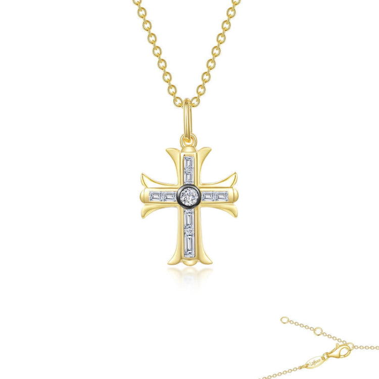 0.90 Ctw Cross Pendant Necklace