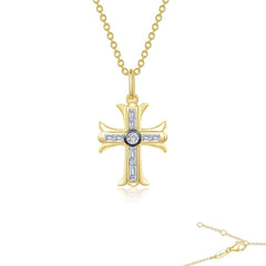 0.90 Ctw Cross Pendant Necklace