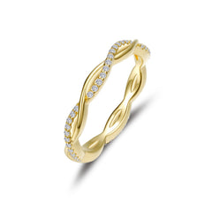 0.52 Ctw Twist Wedding Band