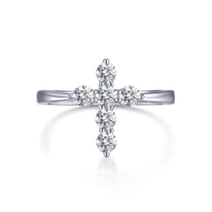 0.30 Ctw Cross Ring