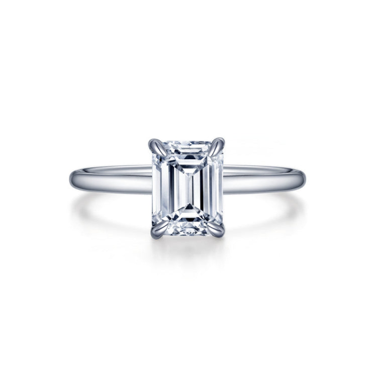 Emerald-Cut Solitaire Engagement Ring