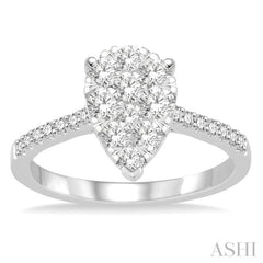 Pear Shape Lovebright Essential Diamond Engagement Ring