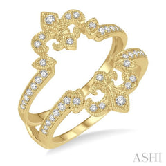 Fleur De Lis Diamond Insert Ring