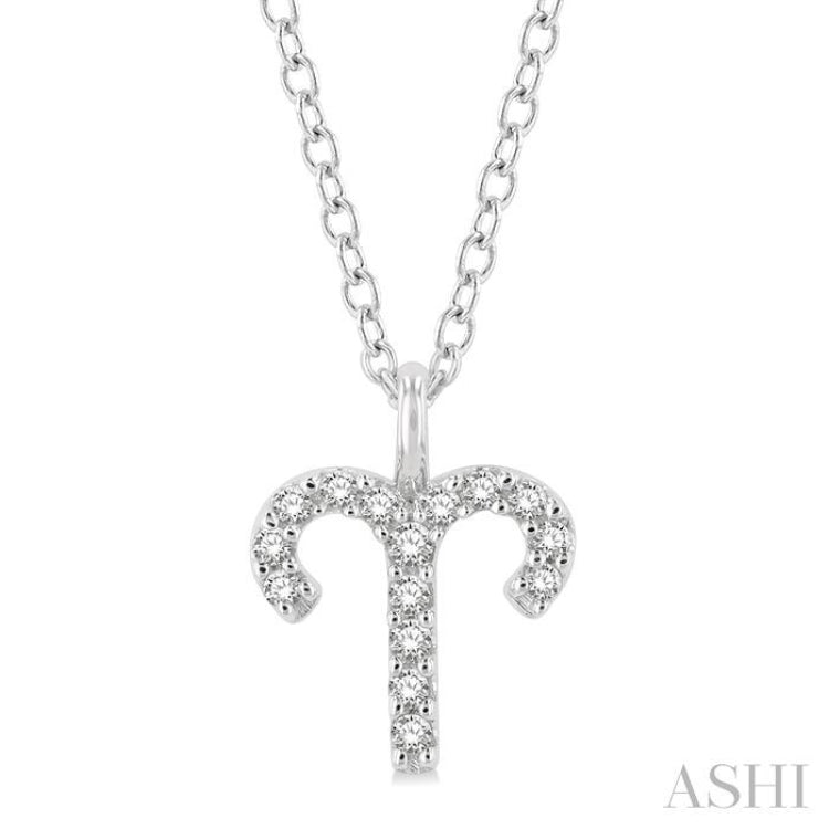 Aries Zodiac Diamond Pendant