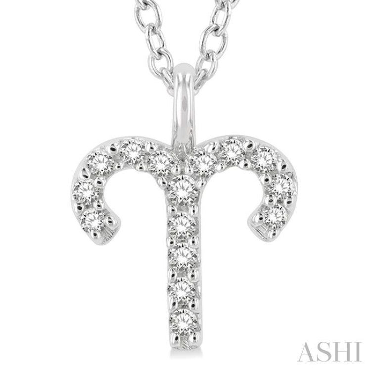 Aries Zodiac Diamond Pendant