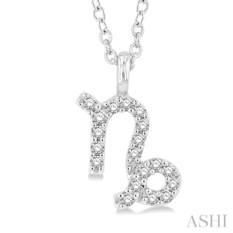 Capricorn Zodiac Diamond Pendant