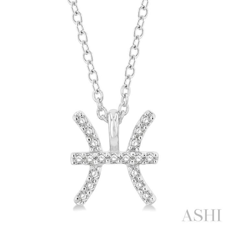 Pisces Zodiac Diamond Pendant