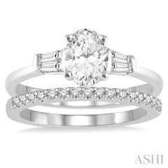 Oval Shape Diamond Wedding Set