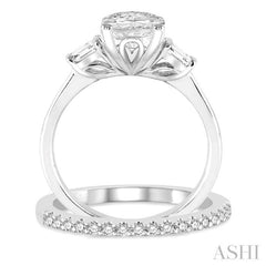 Oval Shape Diamond Wedding Set