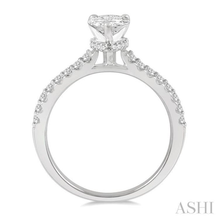 Pear Shape Semi-Mount Diamond Engagement Ring