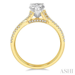 Pear Shape Semi-Mount Diamond Engagement Ring