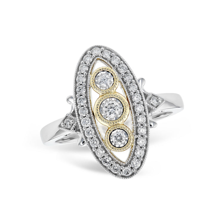 14Kt Gold Ladies Diamond Ring