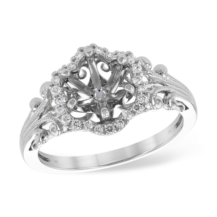 14KT Gold Semi-Mount Engagement Ring