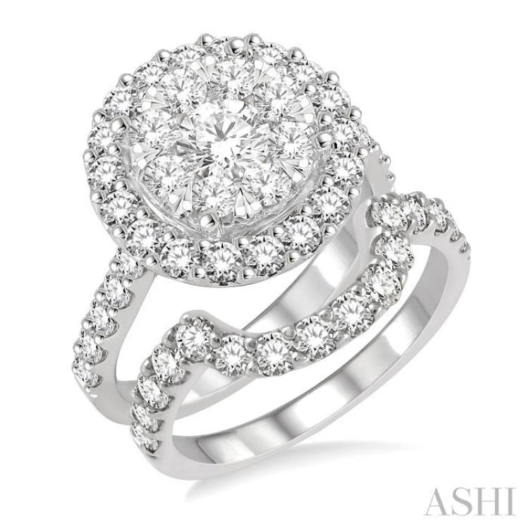 Halo Lovebright Diamond Wedding Set