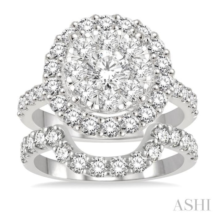 Halo Lovebright Diamond Wedding Set